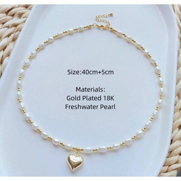 18K Gold Plated and Cultured Pearl Necklace - Picture 4 of 4